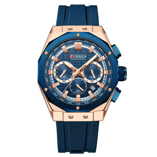 Reloj hombre deportivo-táctico con correa de silicona - Curren 8464
