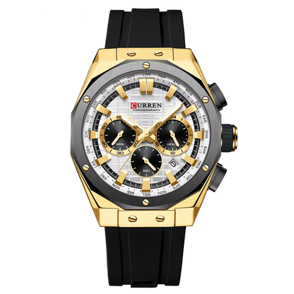 Reloj hombre deportivo-táctico con correa de silicona - Curren 8464