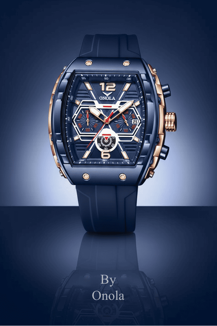 Reloj hombre deportivo cuarzo estilo tonneau - Onola 6852