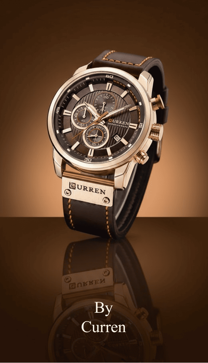 Reloj hombre deportivo-casual con correa de cuero - Curren 8291