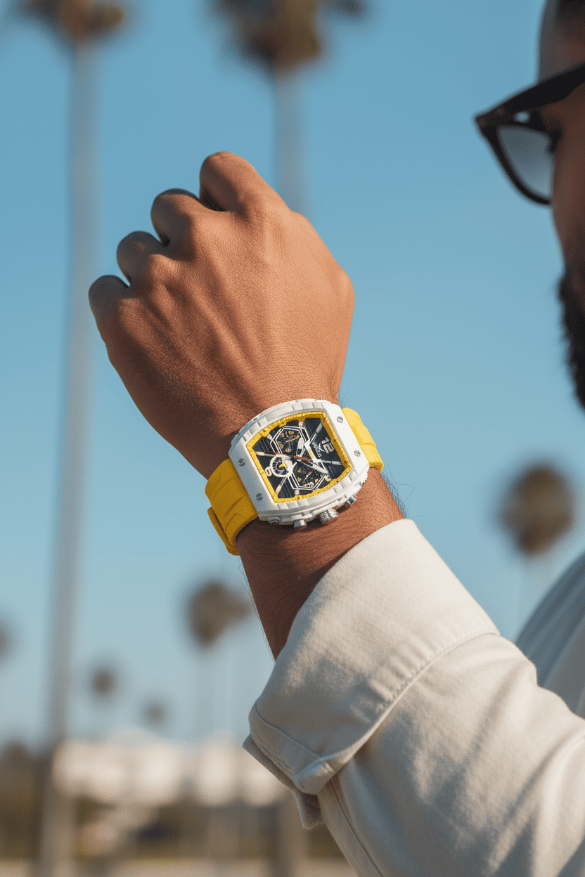 Reloj hombre deportivo cuarzo estilo tonneau - Onola 6852