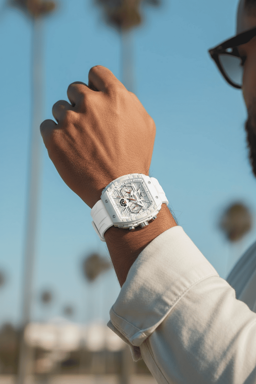 Reloj hombre deportivo cuarzo estilo tonneau - Onola 6852